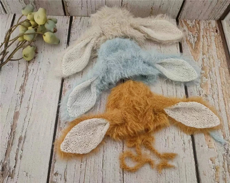 KMK - Long Ears Furry Bunny Rabbit Bonnet