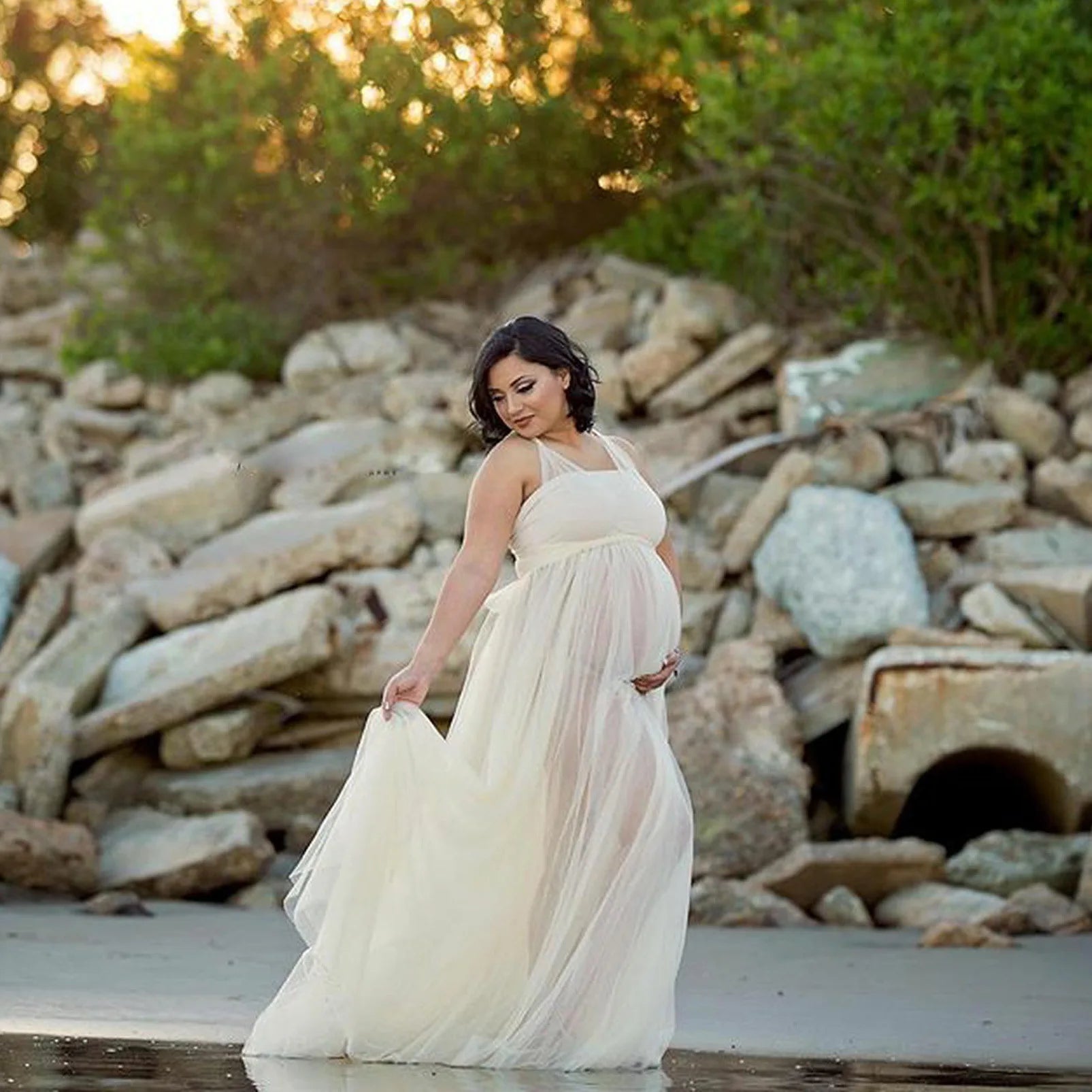 KMK - Maternity Tulle Gown