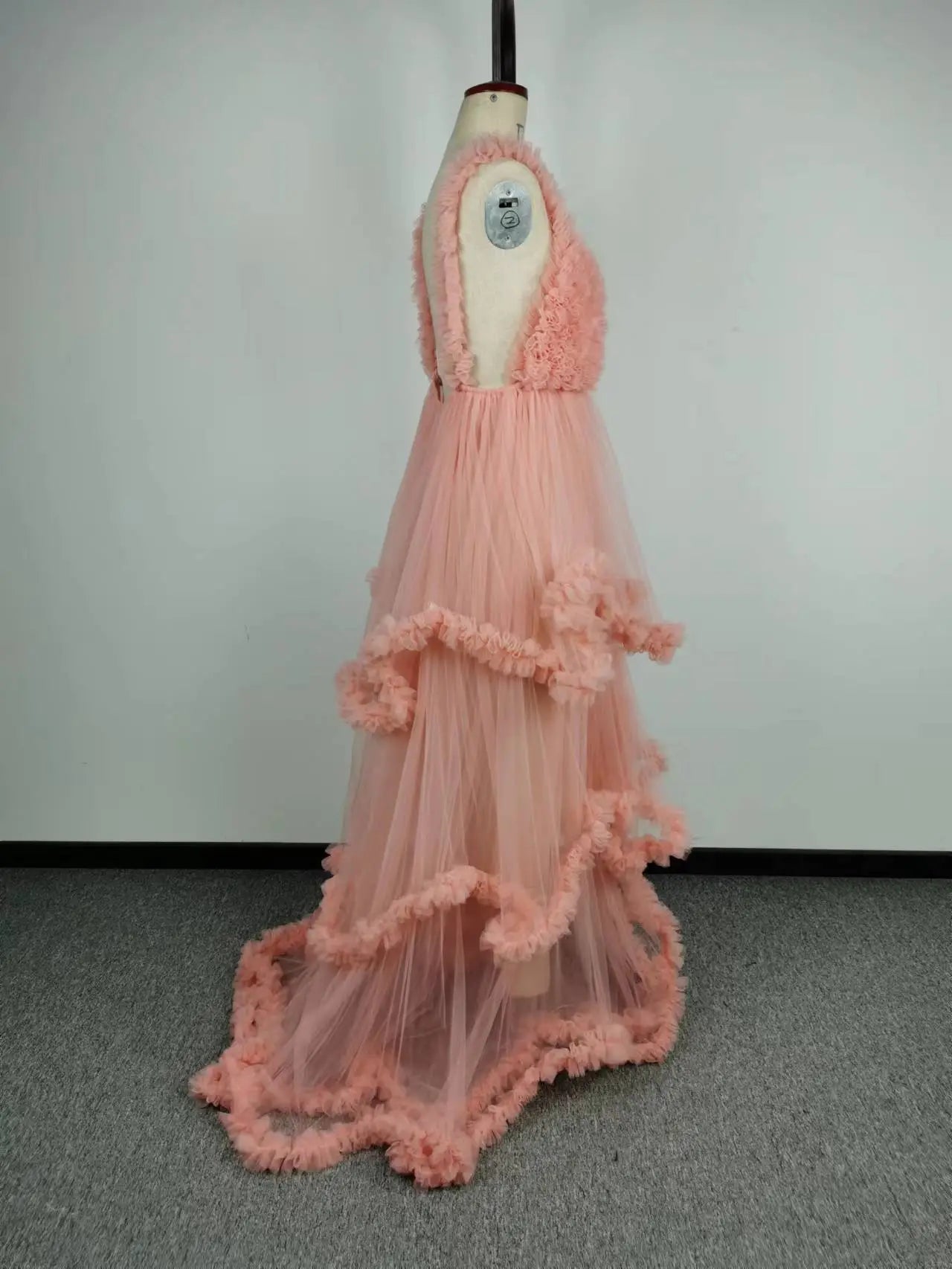 KMK - Maternity Tulle Layered Gown