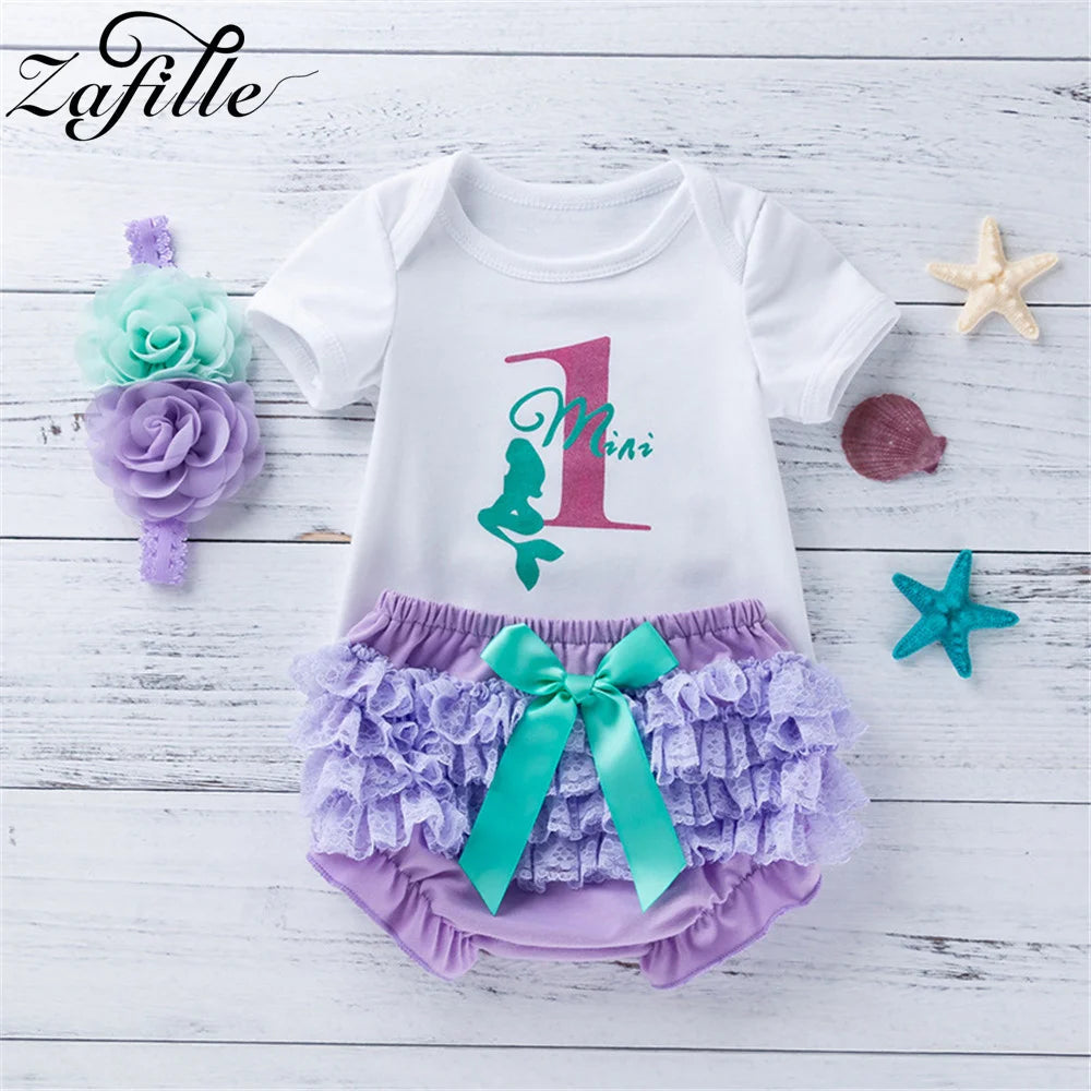 KMK - Mermaid First Birthday Outfit Set