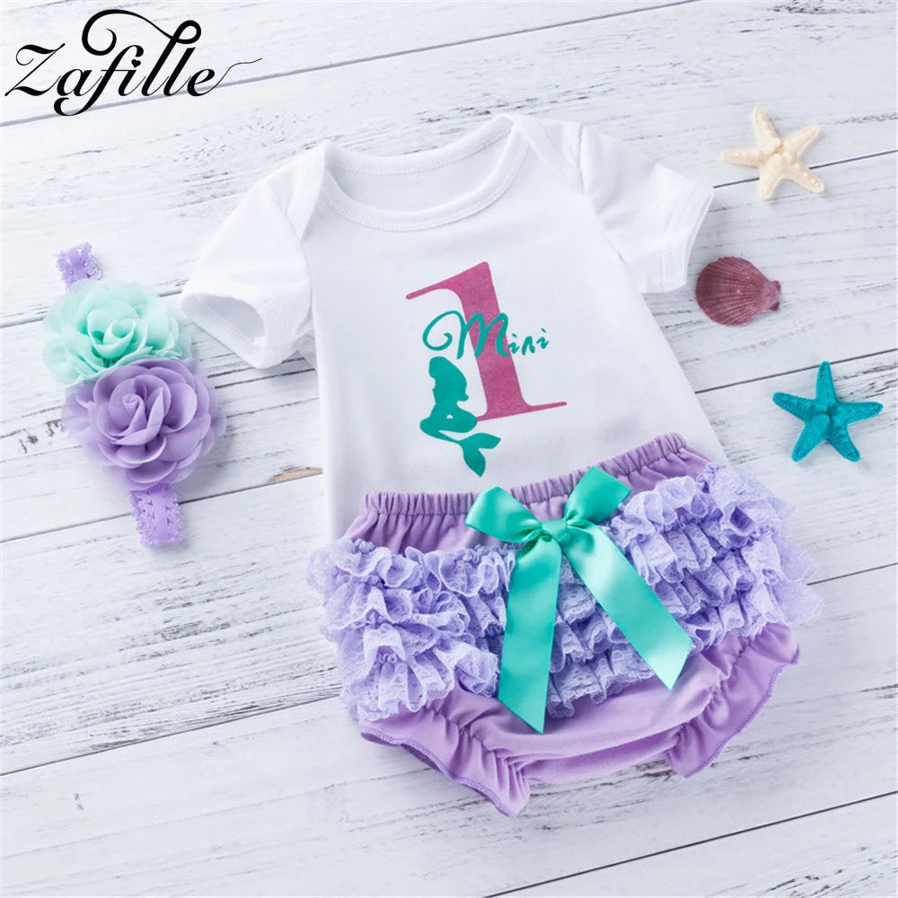 KMK - Mermaid First Birthday Outfit Set