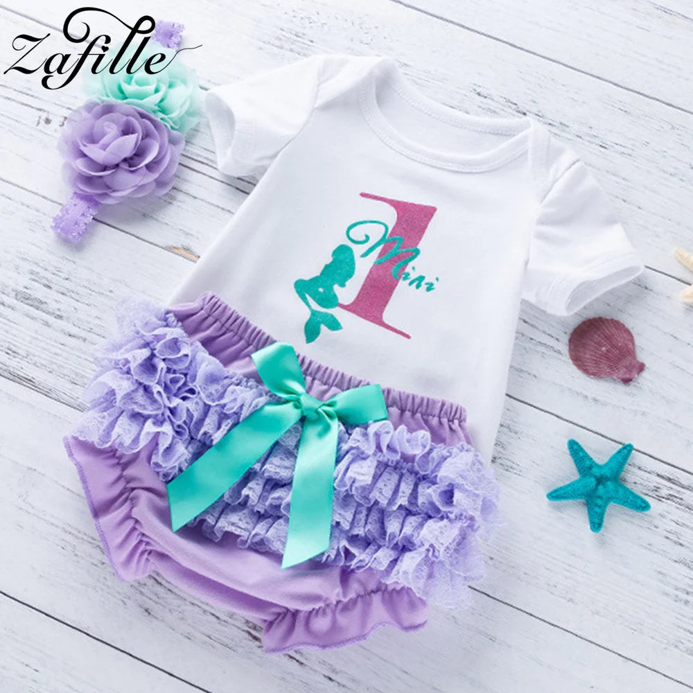 KMK - Mermaid First Birthday Outfit Set