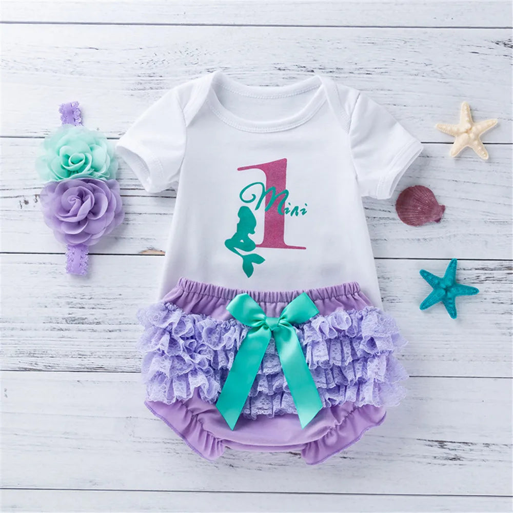 KMK - Mermaid First Birthday Outfit Set