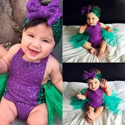 KMK - Mermaid Romper + Headband