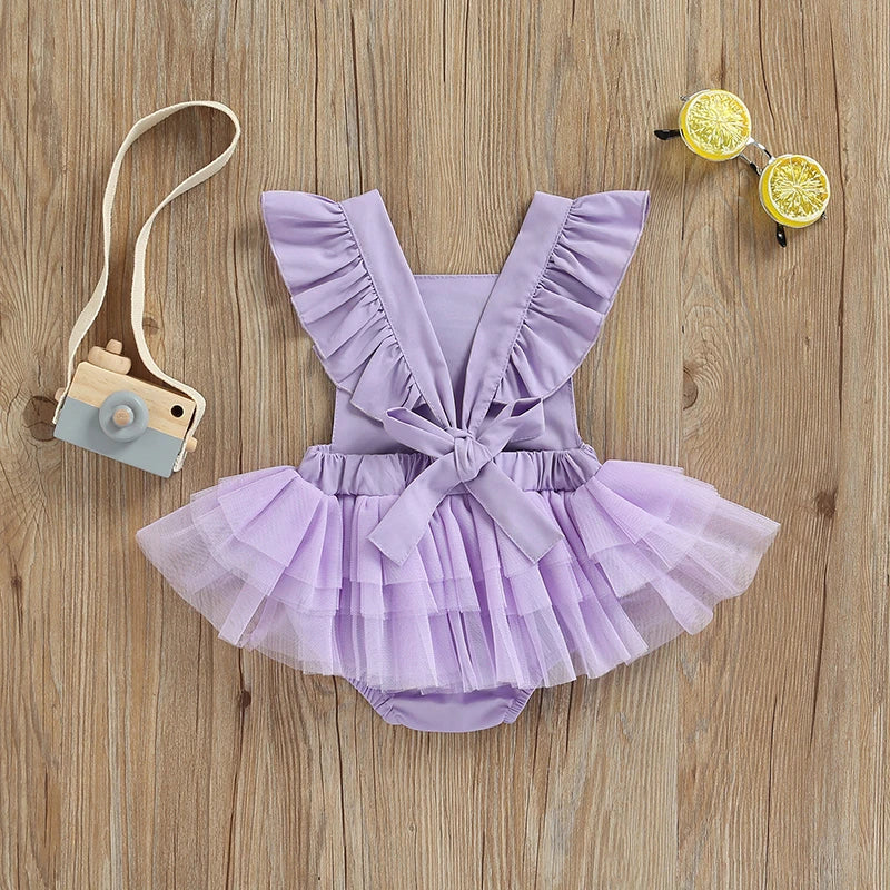 KMK - Mermaid Scale Tulle Splicing Tutu Romper