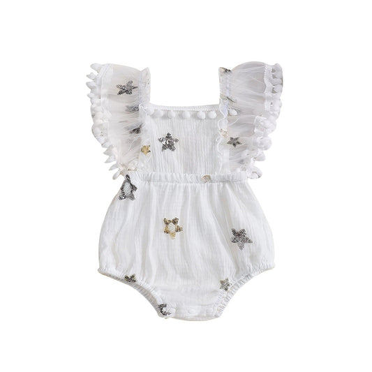 KMK - Mesh Star Sequins Romper