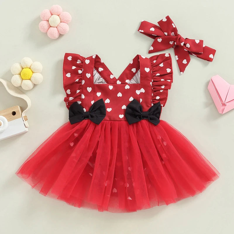 KMK - Minnie Mouse Romper Dress + Headband