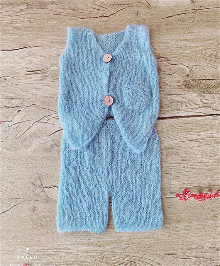 KMK - Mohair Knitted Vest Set