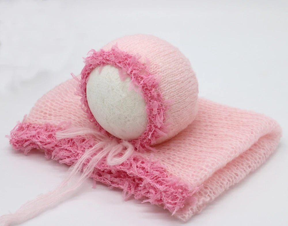 KMK - Mohair Wrap and bonnet