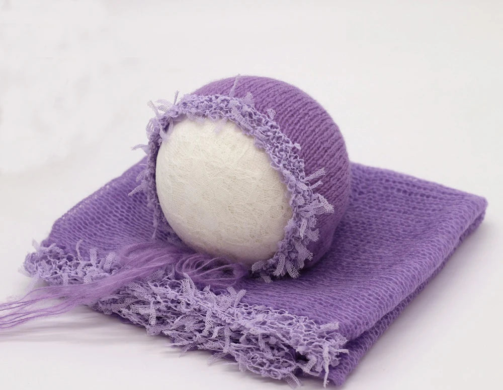 KMK - Mohair Wrap and bonnet