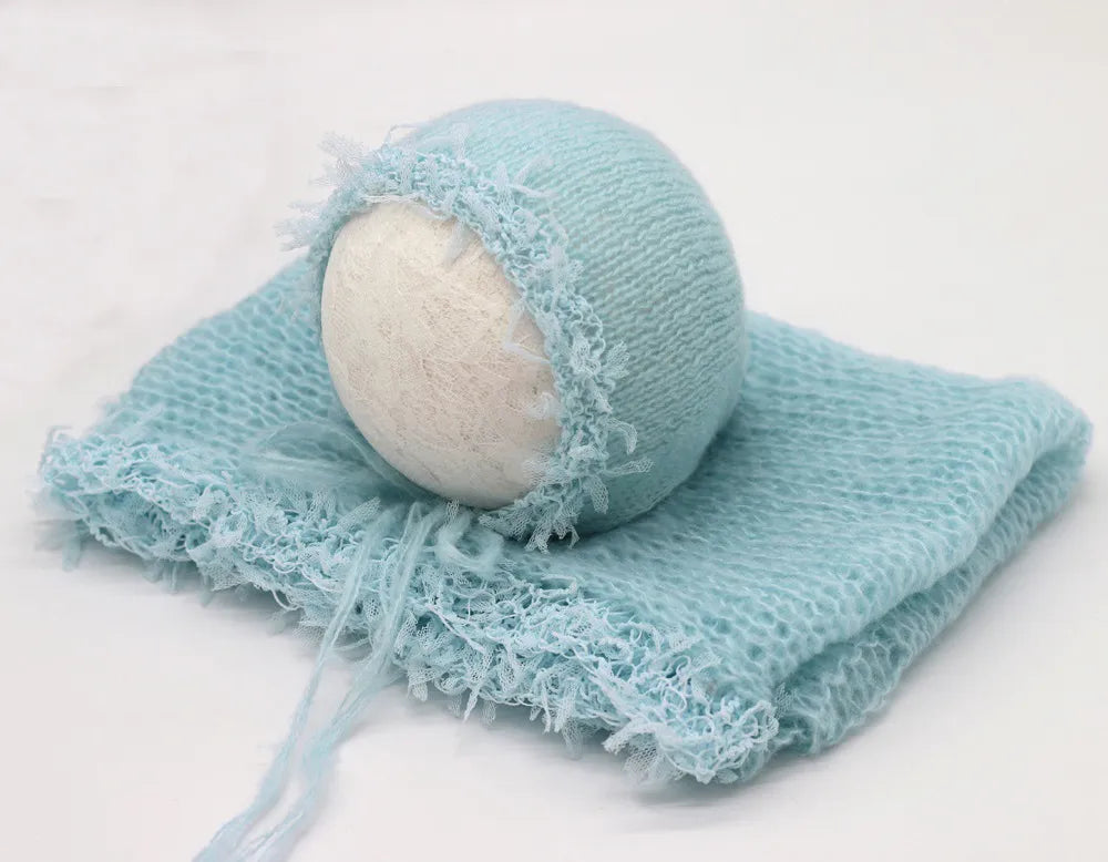 KMK - Mohair Wrap and bonnet