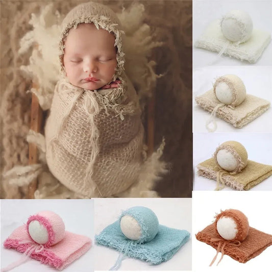 KMK - Mohair Wrap and bonnet