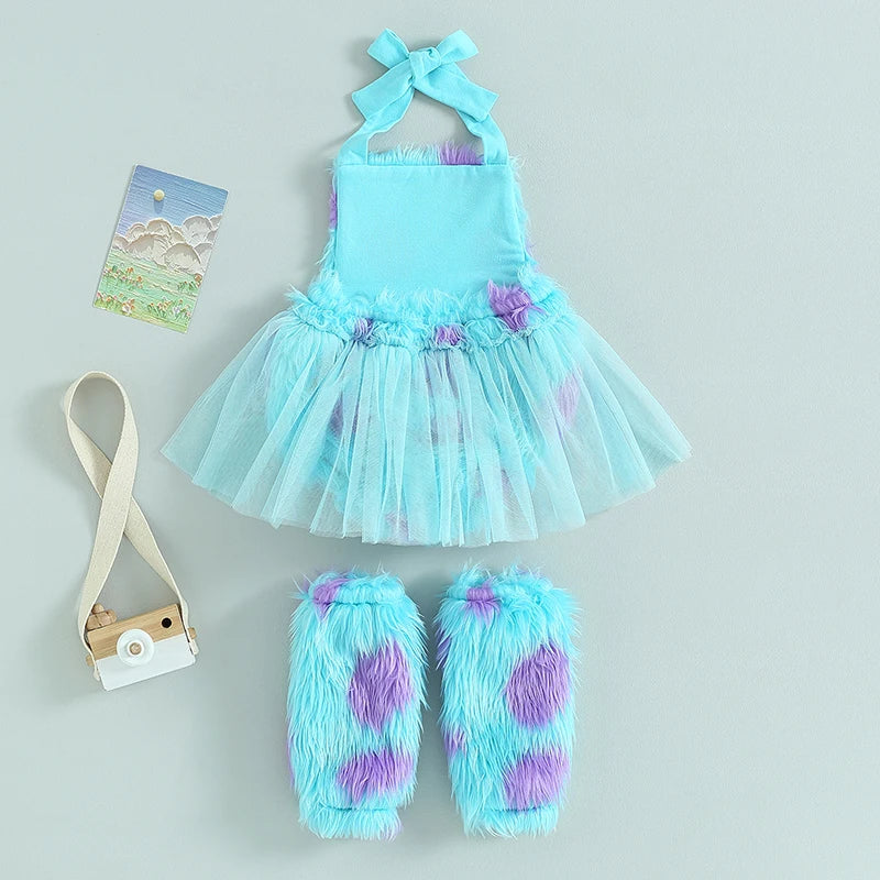 KMK - Monsters Inc Fur Romper with Leg Warmers