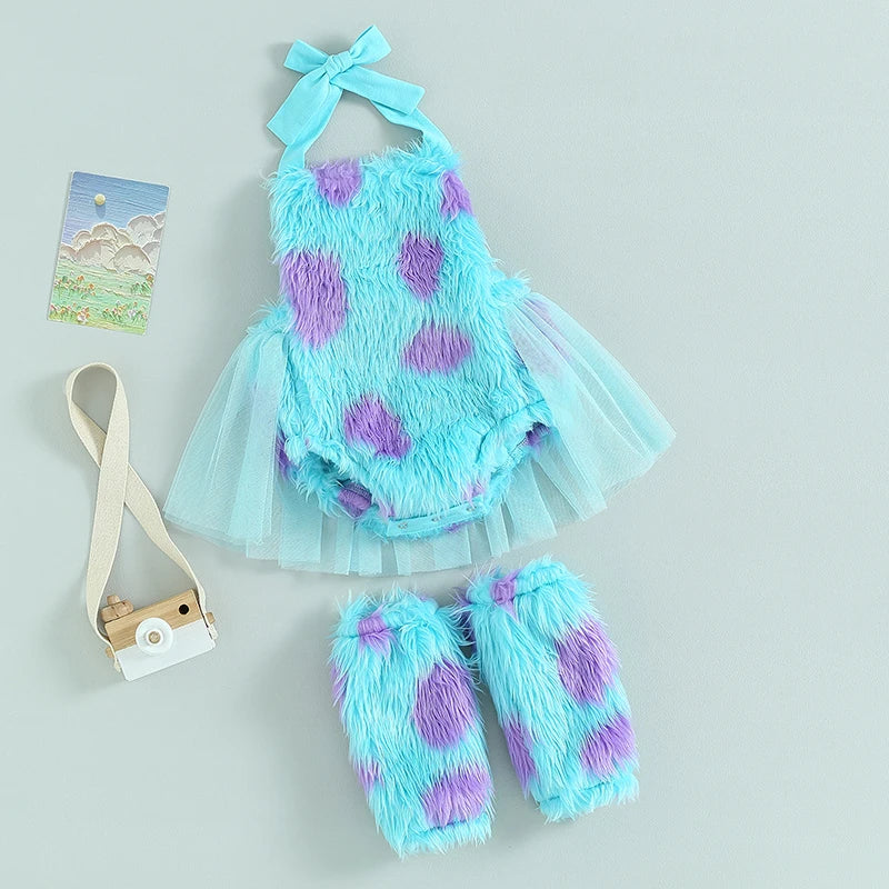 KMK - Monsters Inc Fur Romper with Leg Warmers