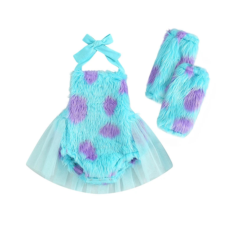 KMK - Monsters Inc Fur Romper with Leg Warmers