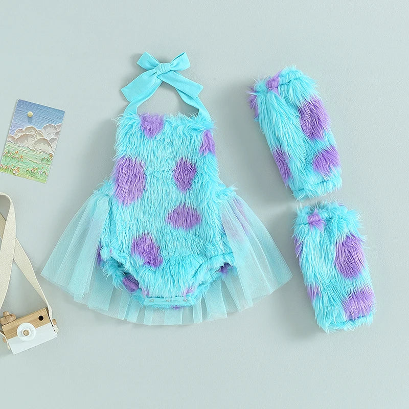 KMK - Monsters Inc Fur Romper with Leg Warmers