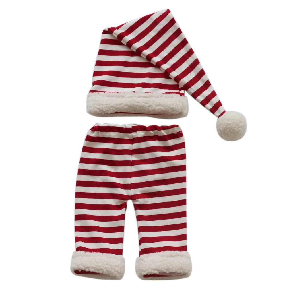 KMK - Newborn 2 Piece Striped Christmas Outfit Set