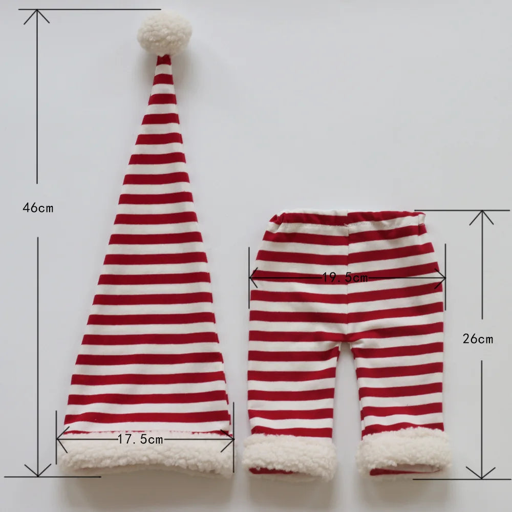 KMK - Newborn 2 Piece Striped Christmas Outfit Set