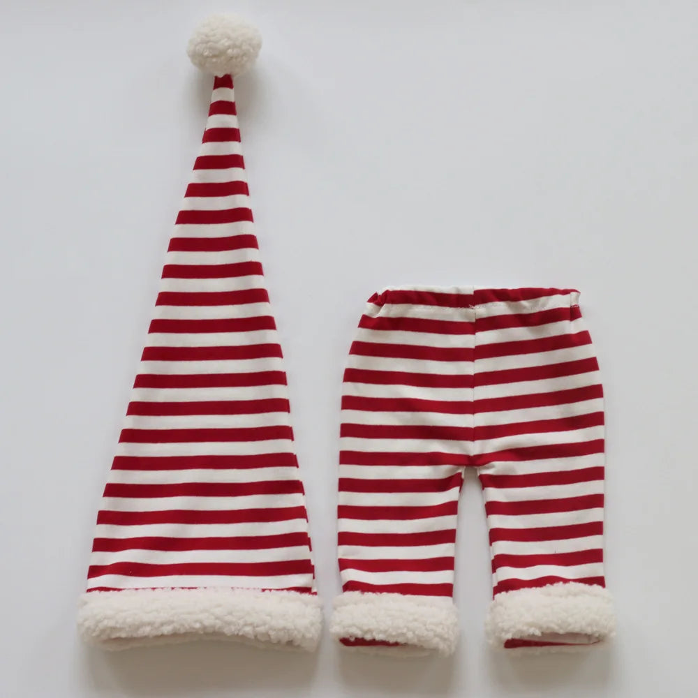 KMK - Newborn 2 Piece Striped Christmas Outfit Set