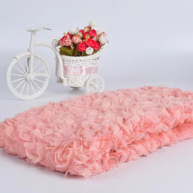 KMK - Newborn 3D Floral blanket