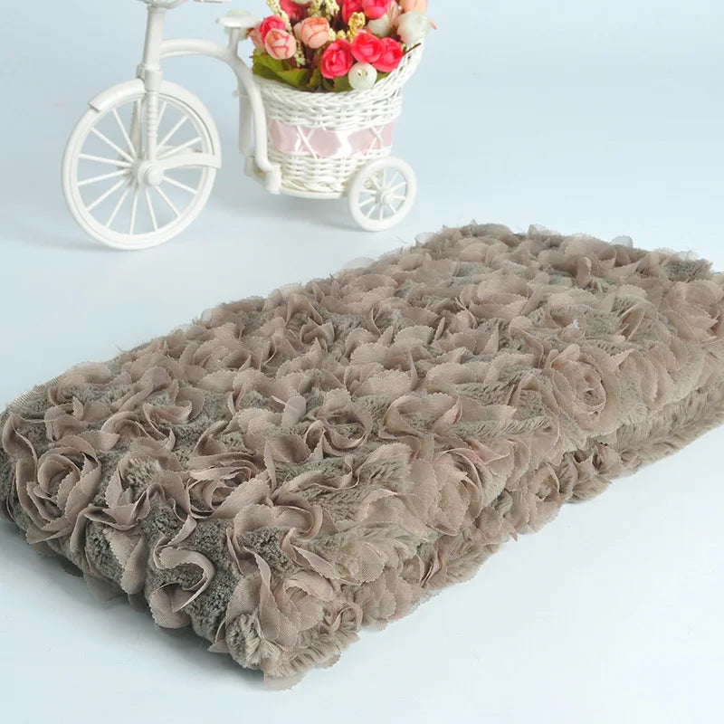 KMK - Newborn 3D Floral blanket