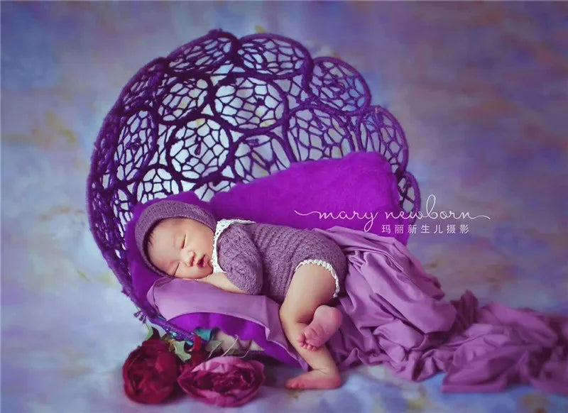 KMK - Newborn 50cm Hollow Woven Prop Basket