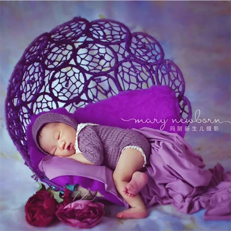 KMK - Newborn 50cm Hollow Woven Prop Basket