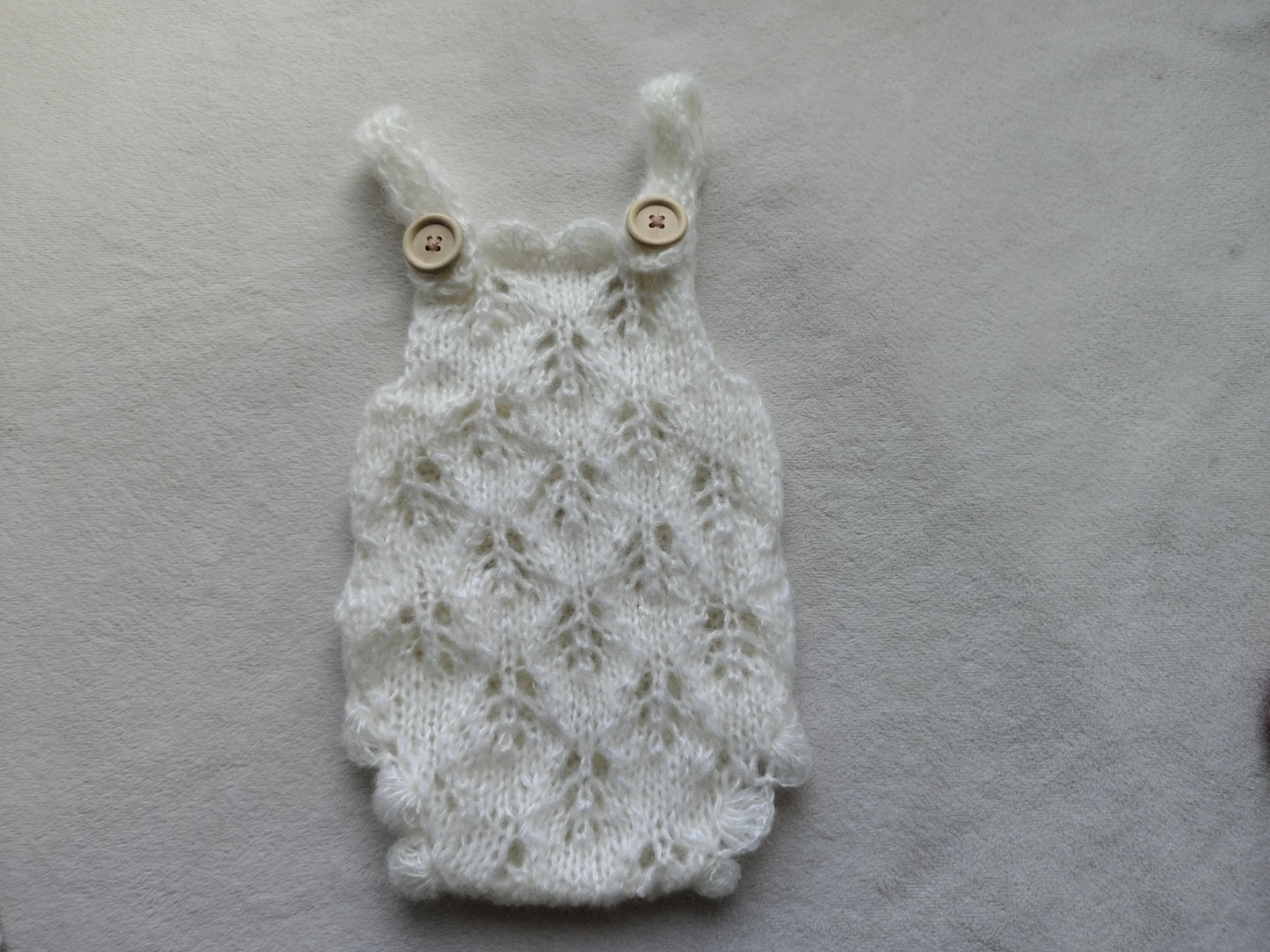 KMK - Newborn Flower Pattern Knitted overalls