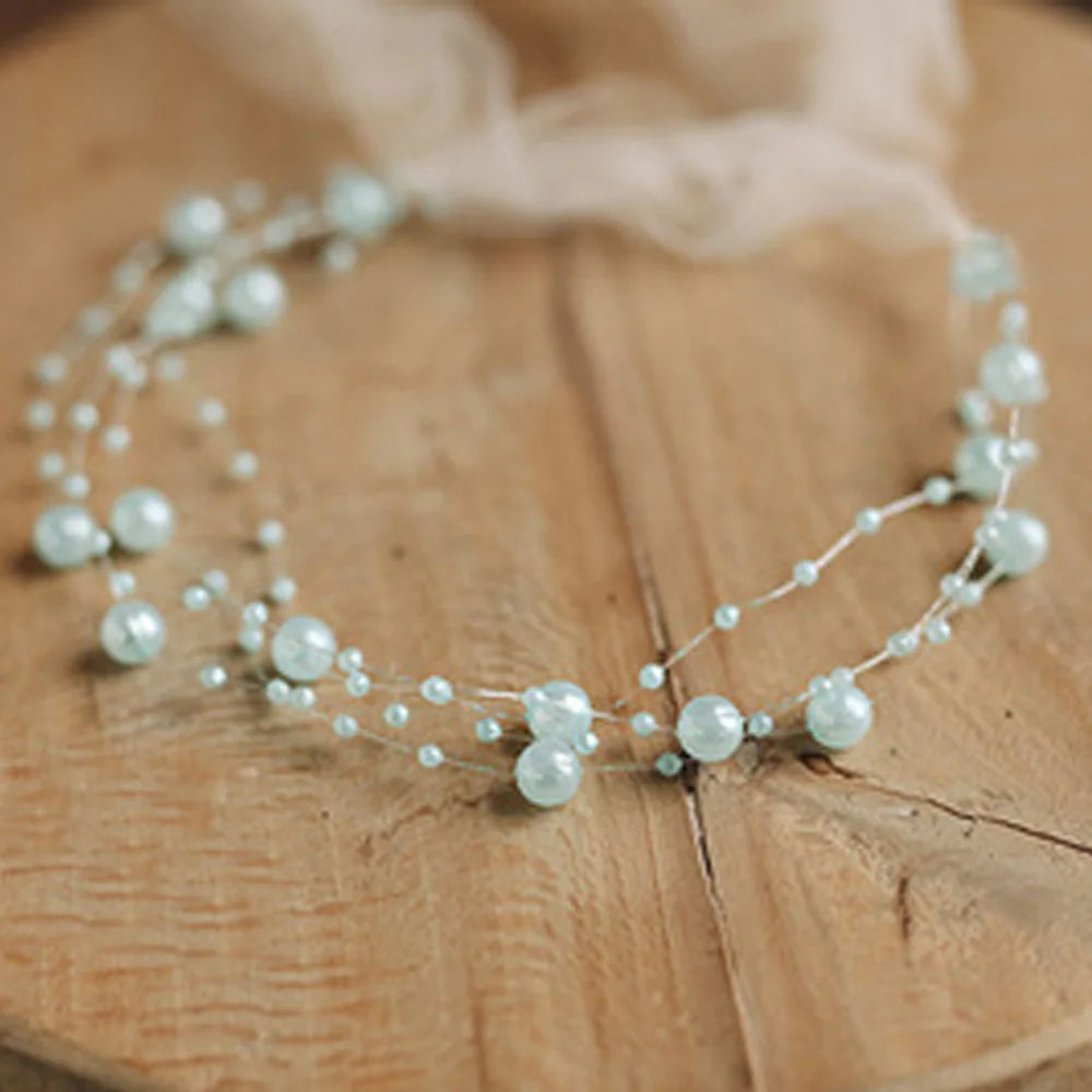 KMK - Newborn Handmade Pearl Headband