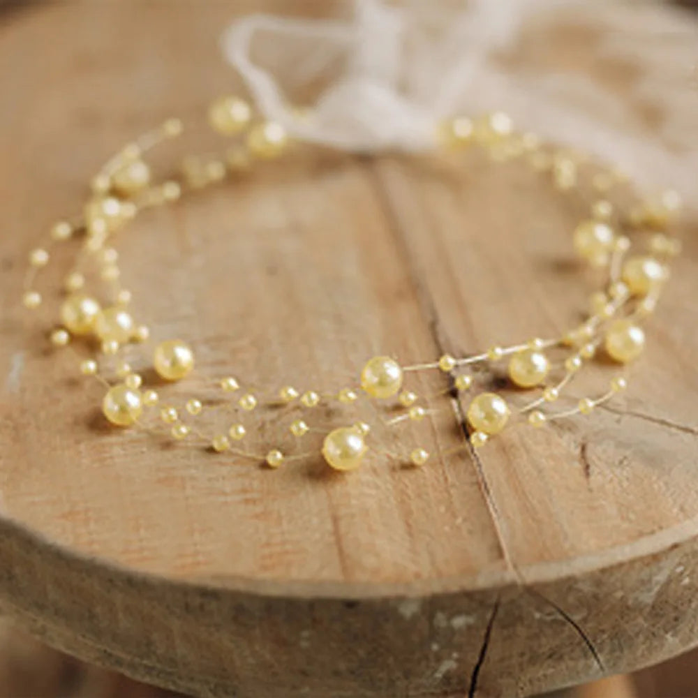 KMK - Newborn Handmade Pearl Headband