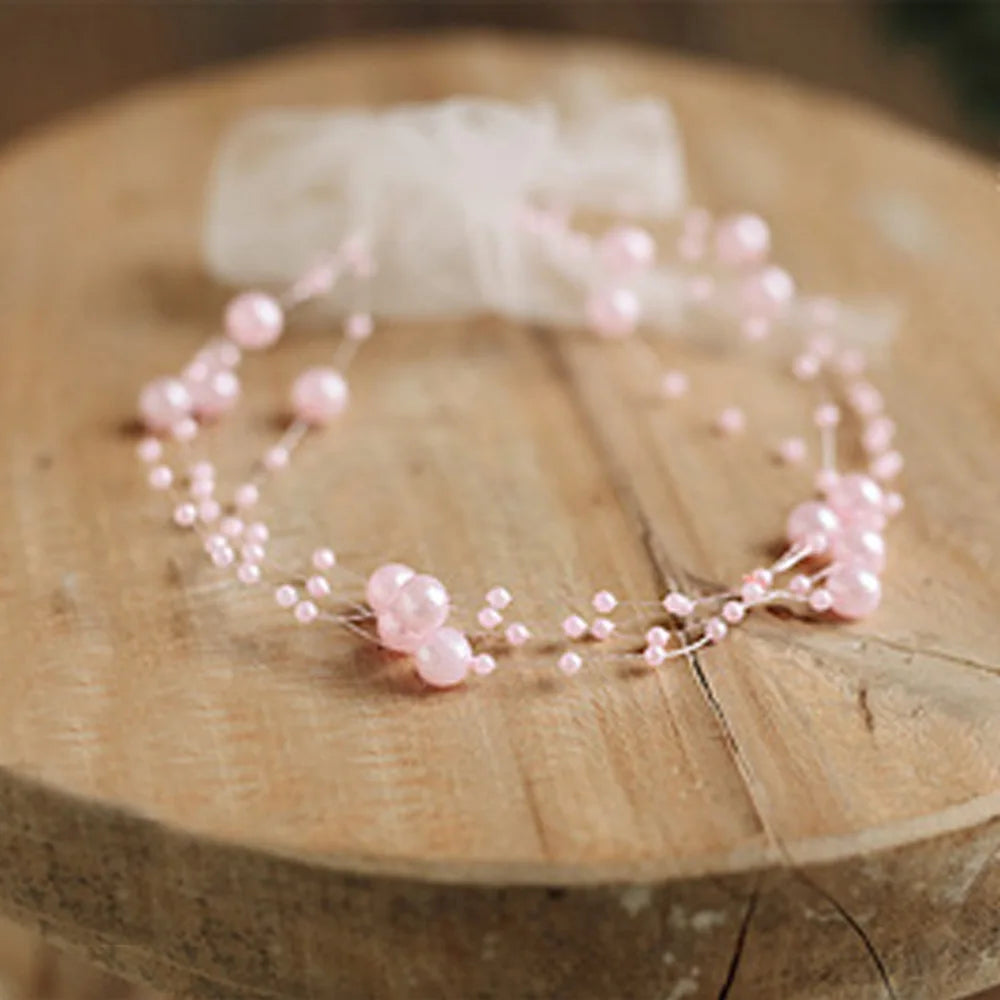 KMK - Newborn Handmade Pearl Headband