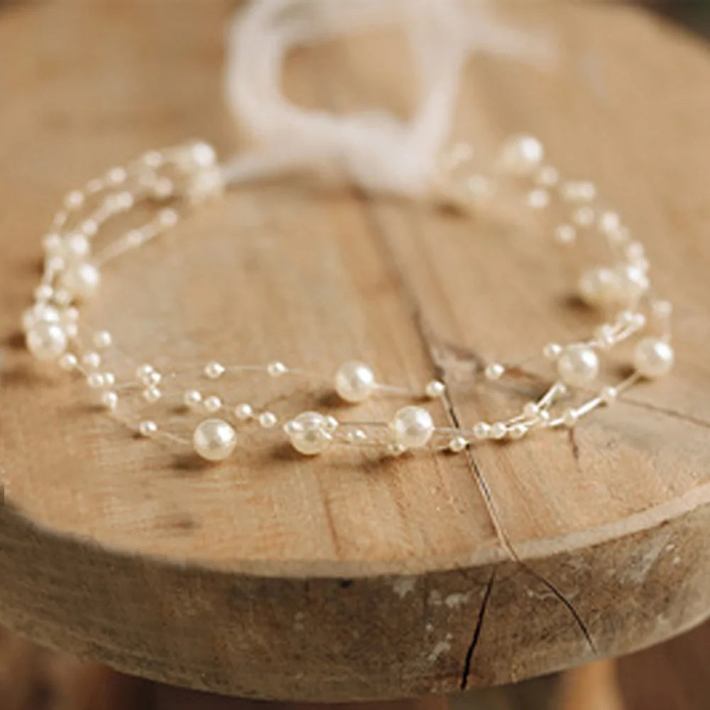 KMK - Newborn Handmade Pearl Headband