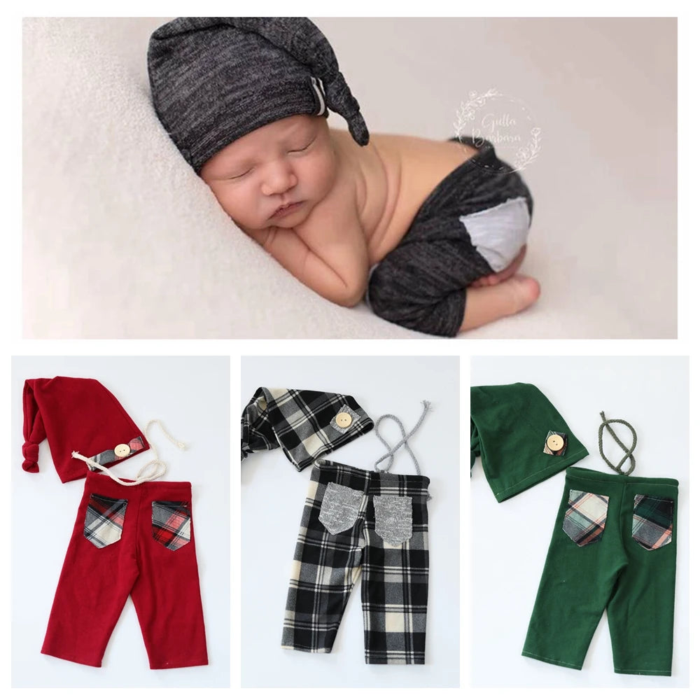 KMK - Newborn Hat + Pants Christmas Set