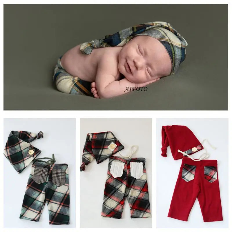 KMK - Newborn Hat + Pants Christmas Set