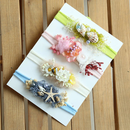 KMK - Newborn Headband Tie Back Bundle