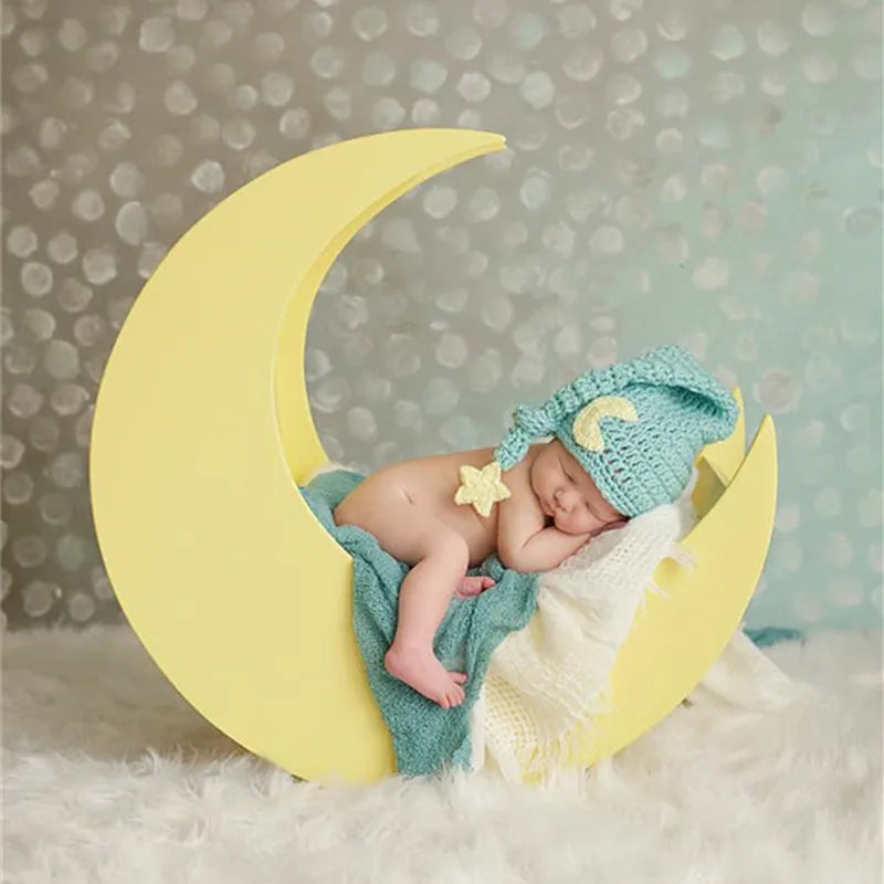 KMK - Newborn Knitted Crochet Moon Star Hat