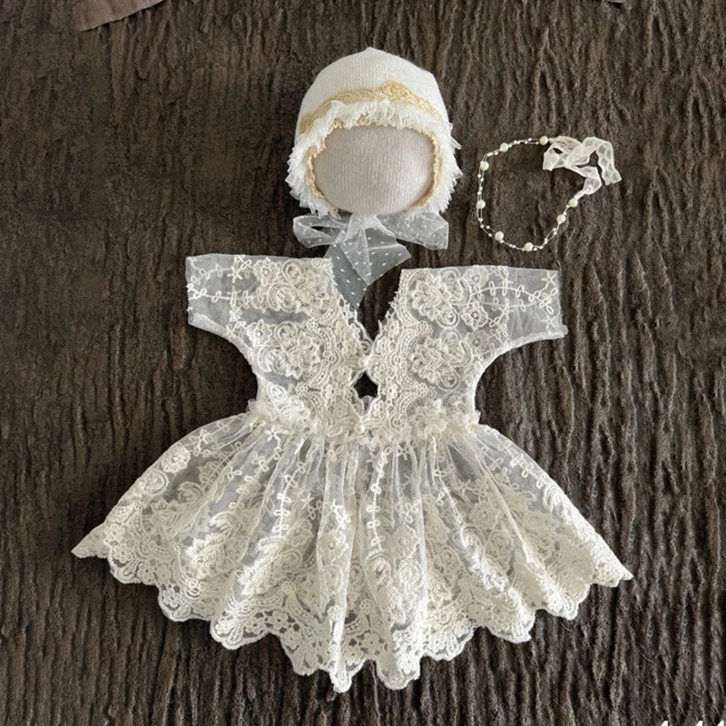 KMK - Newborn Lace Outfit Set