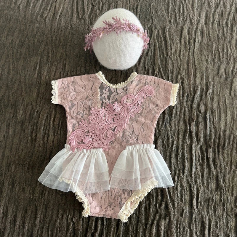 KMK - Newborn Lace Outfit Set