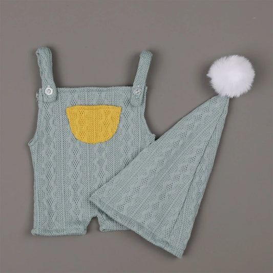 KMK - Newborn Overalls and hat