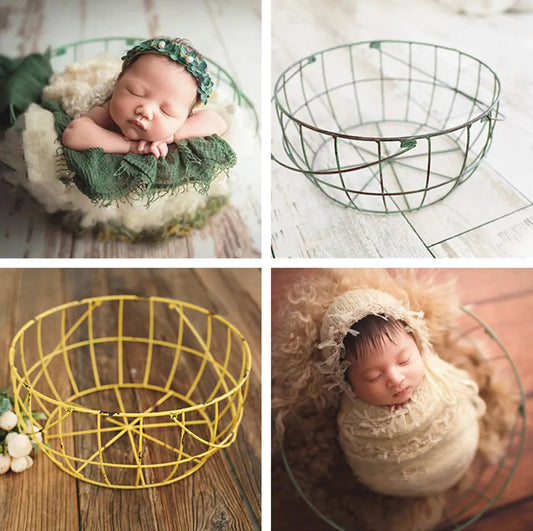 KMK - Newborn Photography Prop Iron Basket