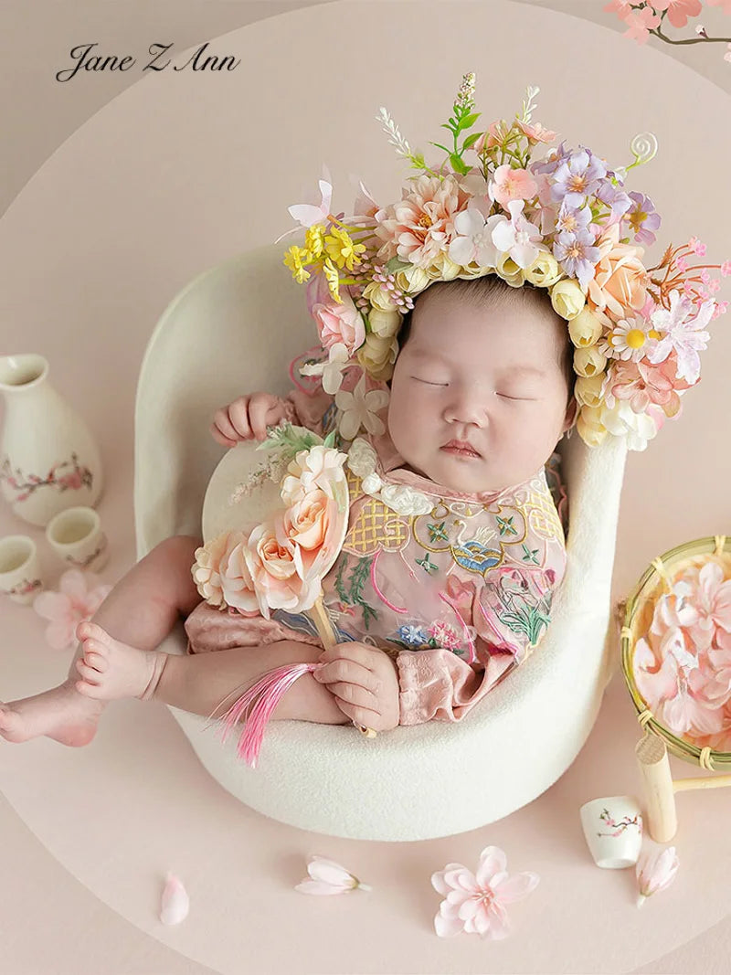 KMK - Newborn Pink Garden Bonnet