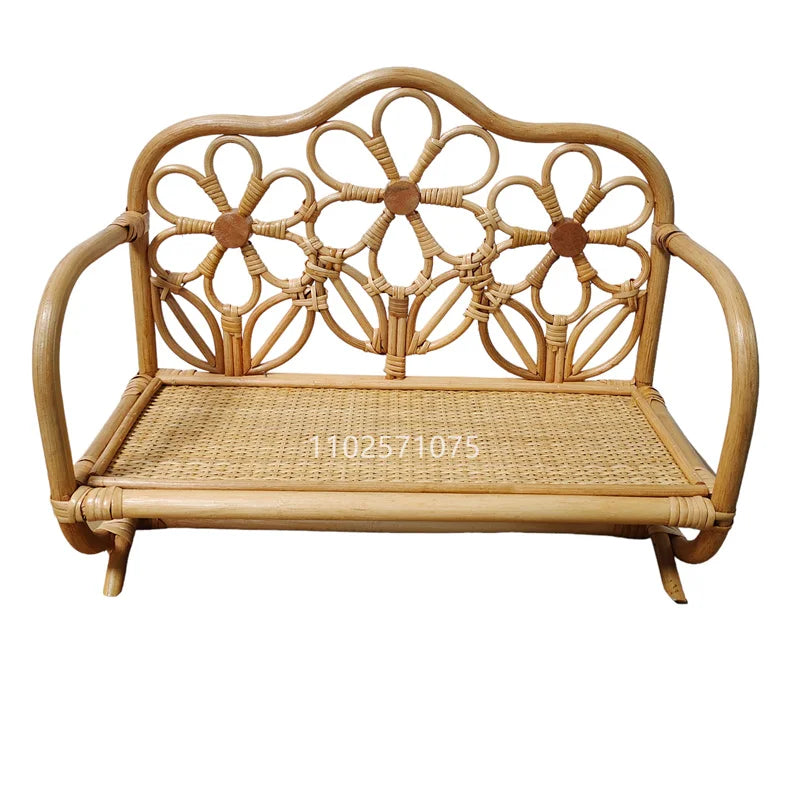 KMK - Newborn Retro Rattan Posing Bed