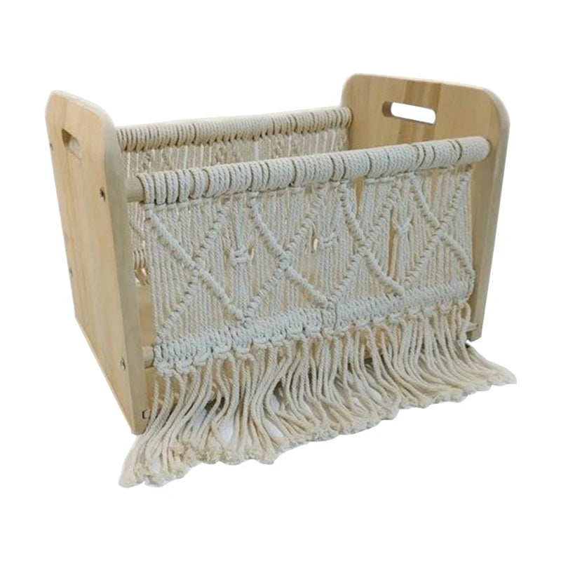 KMK - Newborn Retro Rattan Posing Bed Photo Prop