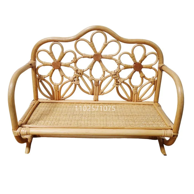 KMK - Newborn Retro Rattan Posing Bed