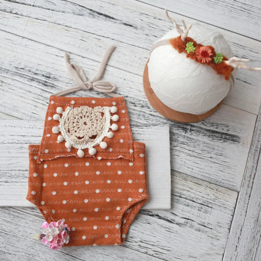 KMK - Newborn Romper and Deer Headband