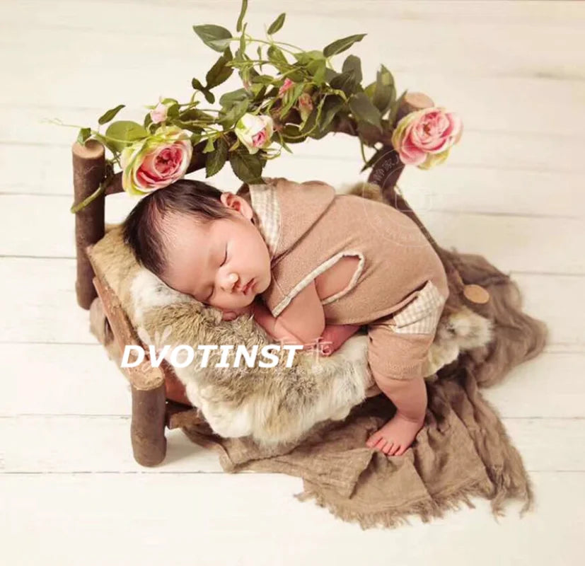 KMK - Newborn Wood Mini Posing Bed Photo Prop