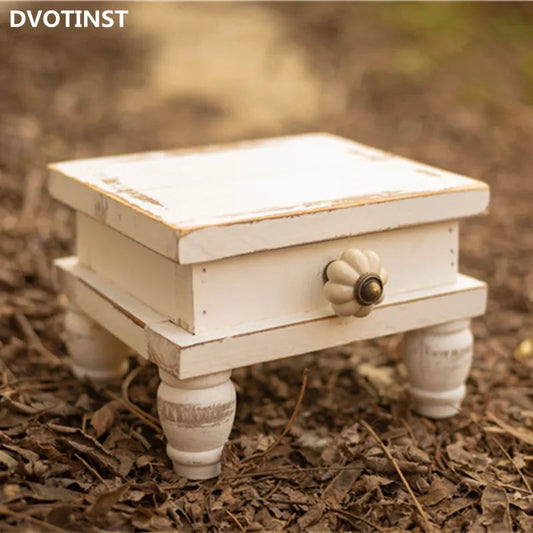 KMK - Newborn Wooden Mini Side Table Photo Props