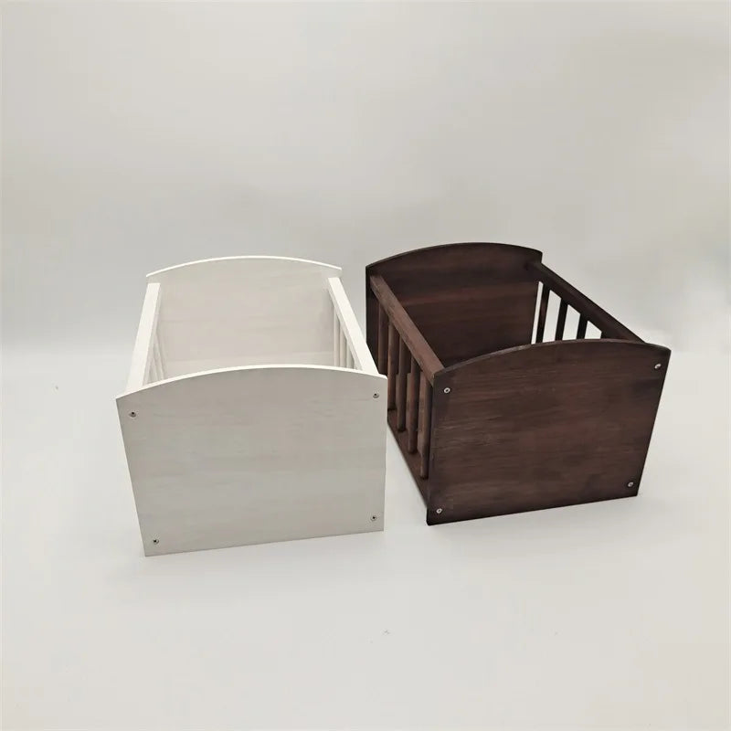 KMK - Newborn Wooden Posing Crib Prop