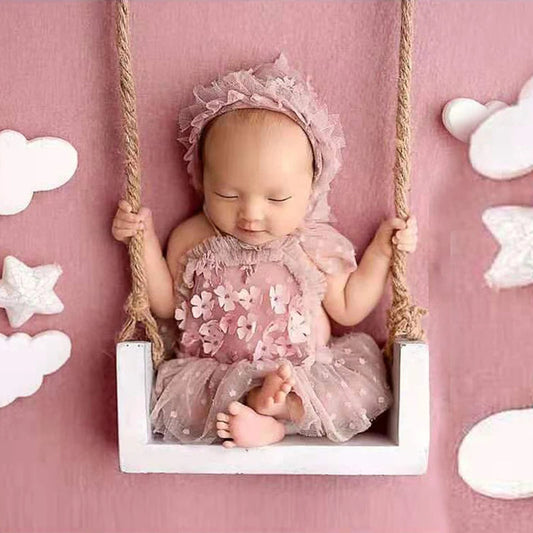 KMK - Newborn Wooden Posing Hanging Swing Photo Prop