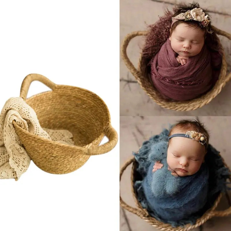 KMK - Newborn Woven Basket Photo Prop